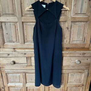 Vintage Sully‎ Bonnelly 6 Black Dress Sleeveless Cutout Chest Cocktail LBD Y2K